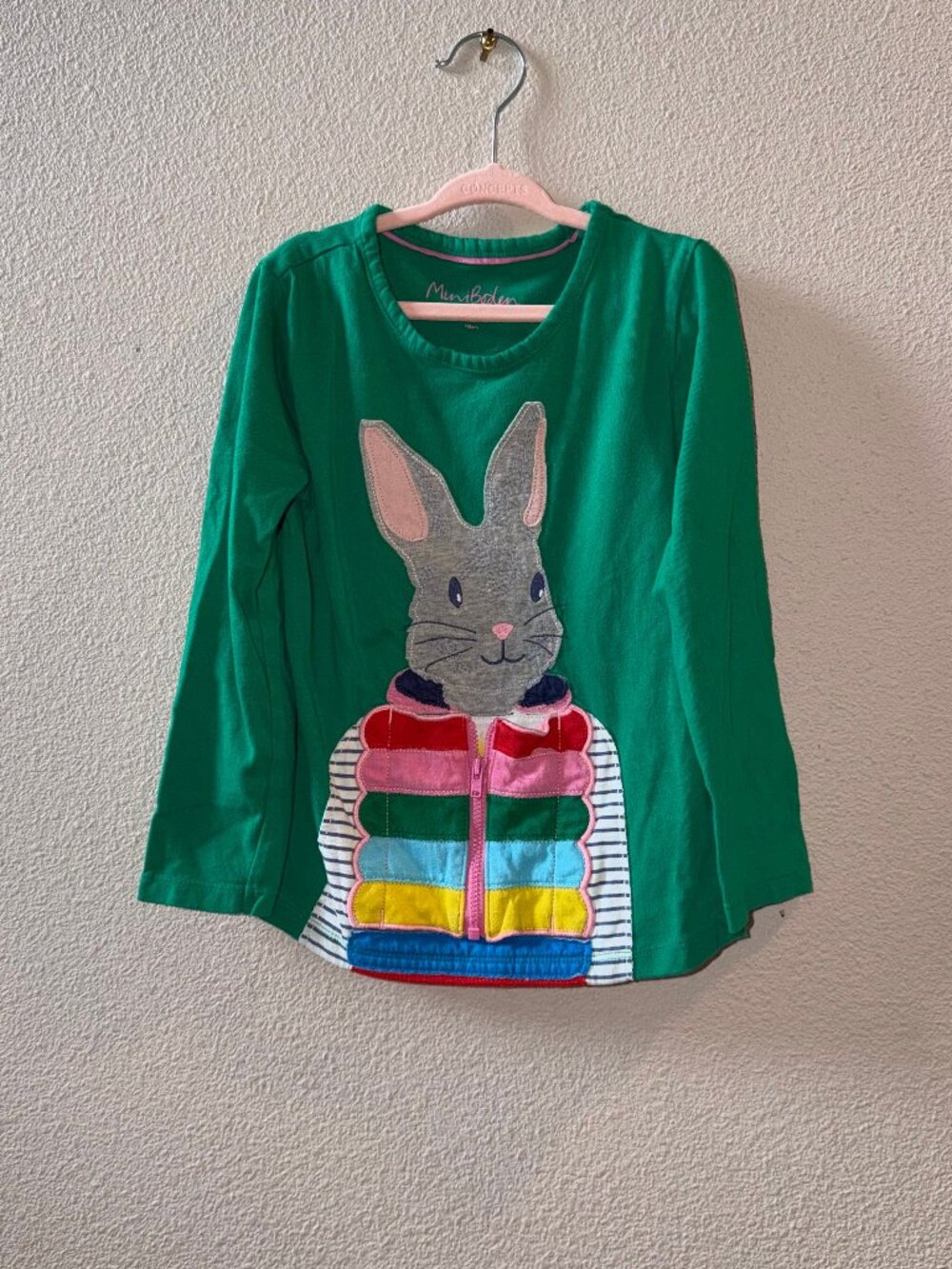 Mini Boden Kids Bunny Long Sleeve Top 5-6Y